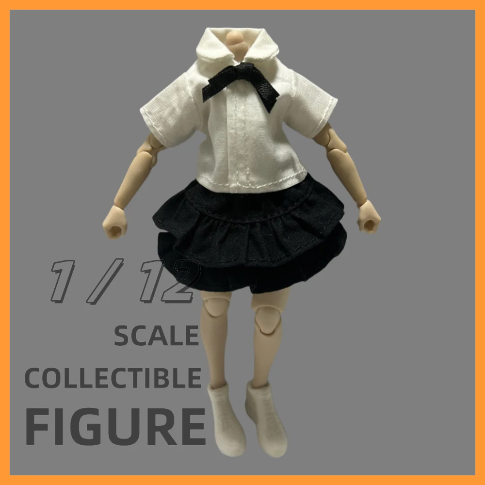 

1/12 Soldier Student Flower Bud Skirt Black Mini Doll Skirt for 6in Action Figure TS-FB figma Gynoid Body Asi 3.0/2.0 Model
