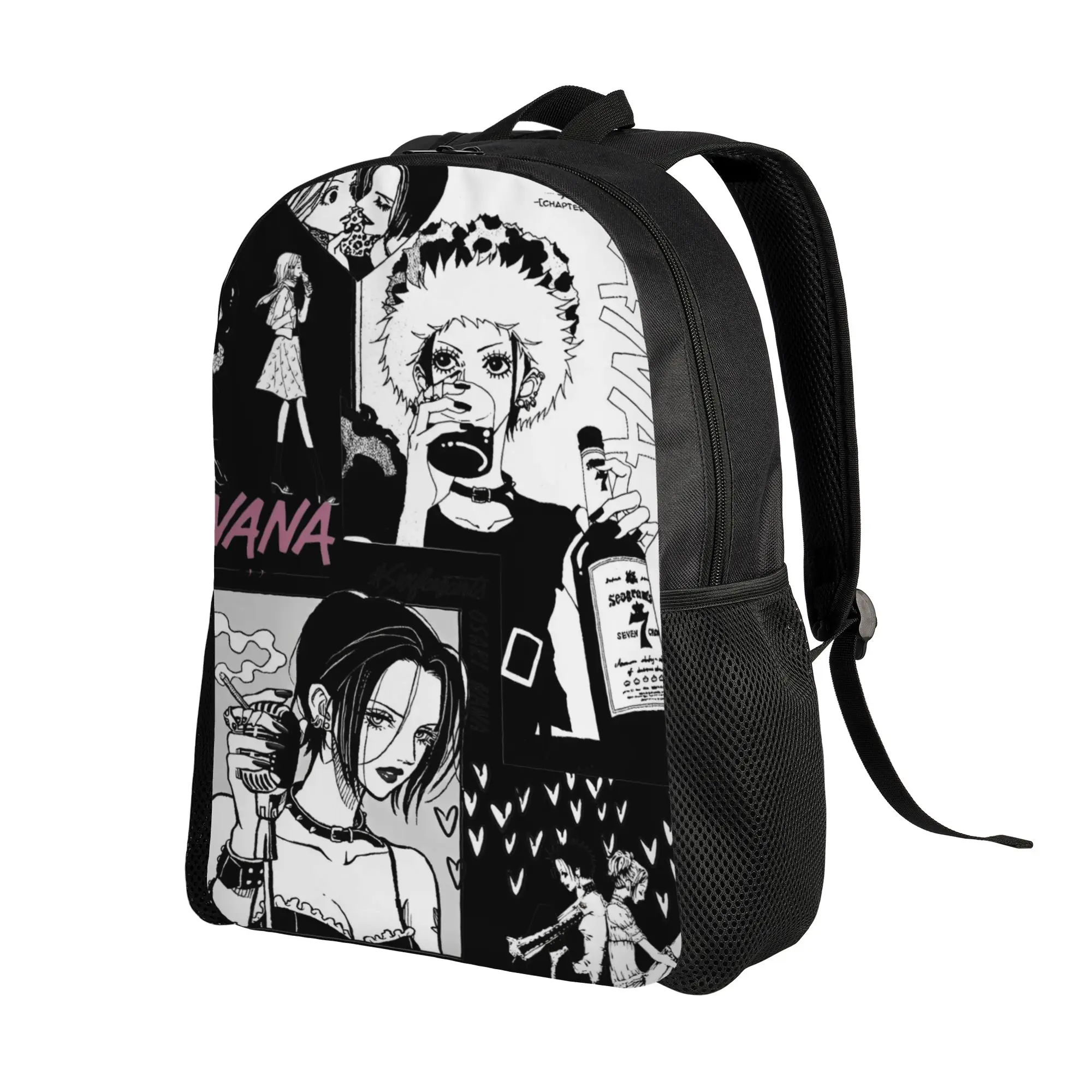 Nana Osaki Backpack  Girl Polyester Camping Backpacks Pattern Cute School Bags Rucksack