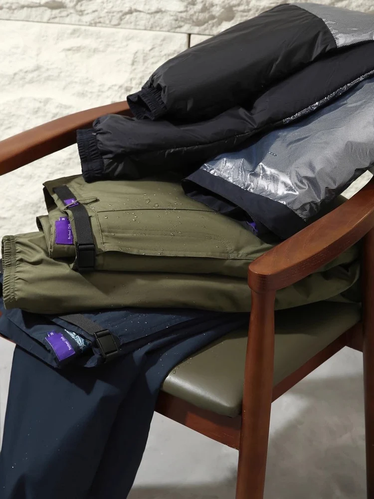 

Men's Winter Outdoor Windproof Waterproof Heat Reflection down Pants Cuffed White Du Feather Youth Casual Long Trousers