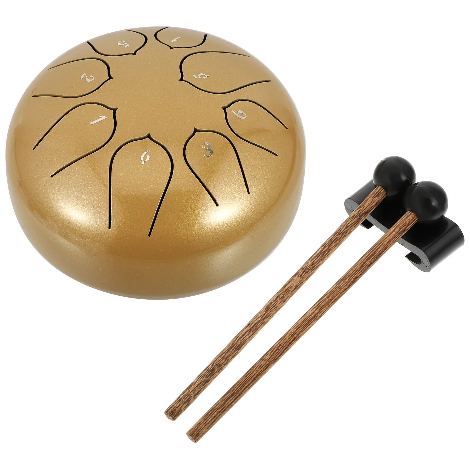 

1 Set 8-Tone 6-Inch Ethereal Drum Portable Steel Tongue Hand Percussion Instrument For Yoga Meditation Music Therapy Beginners