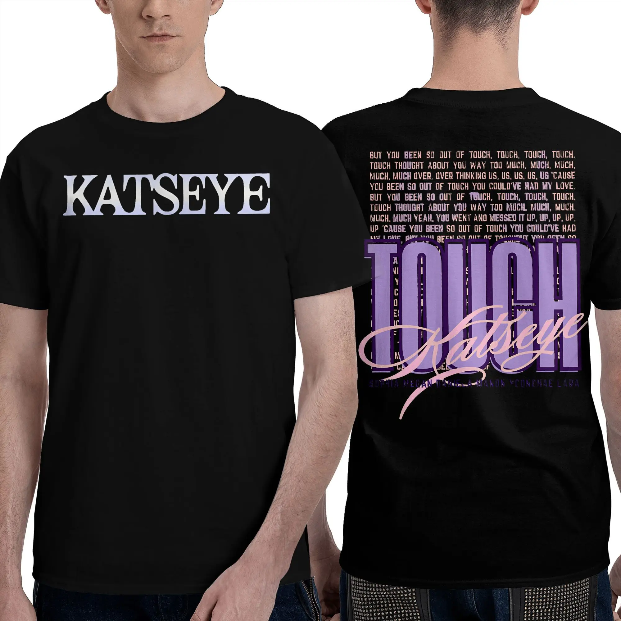 Touch Katseye T-Shirt Sommer Y2K Lustige T Shirts Baumwolle Beliebte T-shirt Für Mann Kurzarm Casual Tees