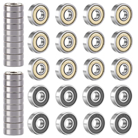 10Pcs 608 ZZ 608RS Ball Bearings 608ZZ Metal Double Shielded Miniature Deep Groove Skateboard Ball Bearings 8mm X 22mm X 7mm