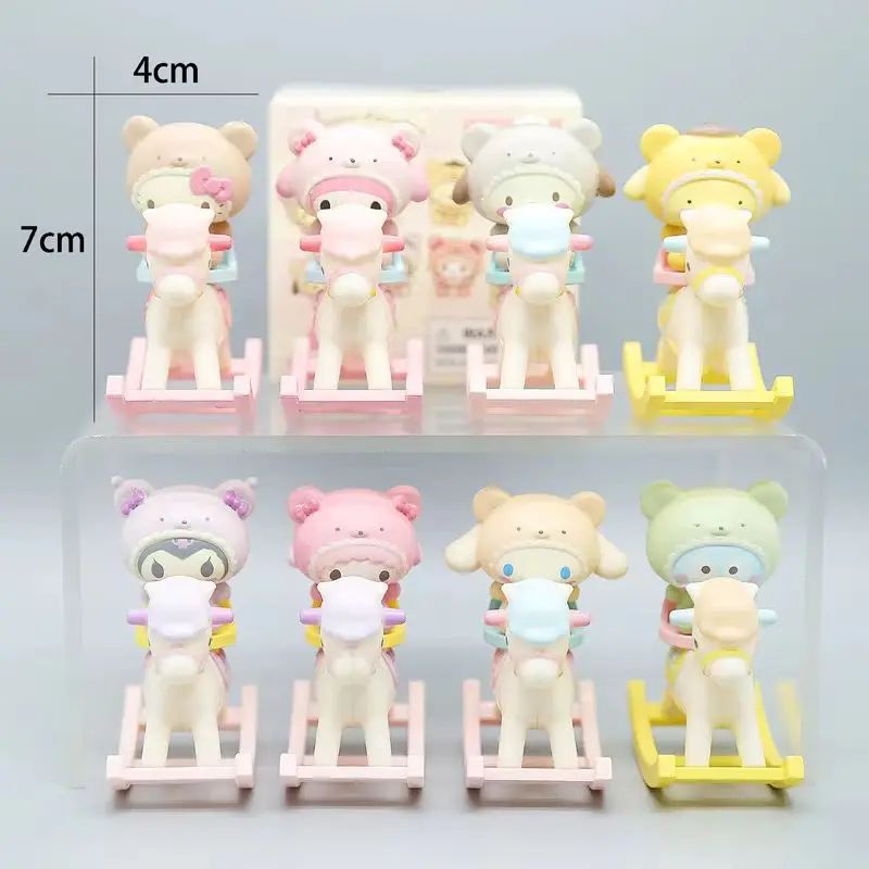 Nuevo en Stock, personaje de gato Kt, disfraz de Animal, caja ciega, perro Yugui, Pacha, lindo caballo de Troya, decoración de escritorio, regalos sorpresa