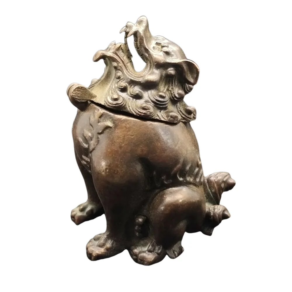 Chinese Bronze Chaotian Roar Figure Statue Tea Pet Incense Burner Buddha Statue