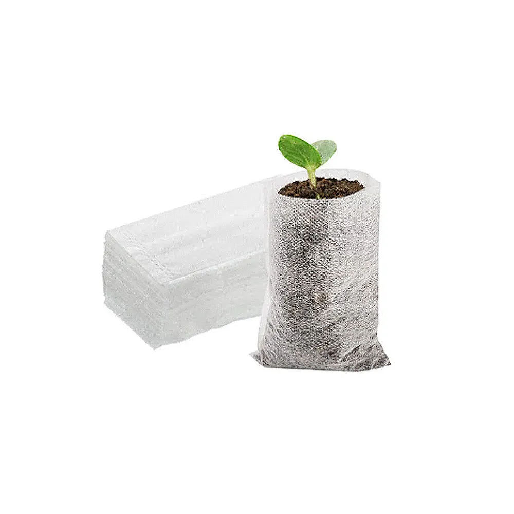 100pcs Non-woven Seedling Bags Biodegradable Seed Nursery Plant Grow Bags Planter Pots Container Recyclable Garden Accessories