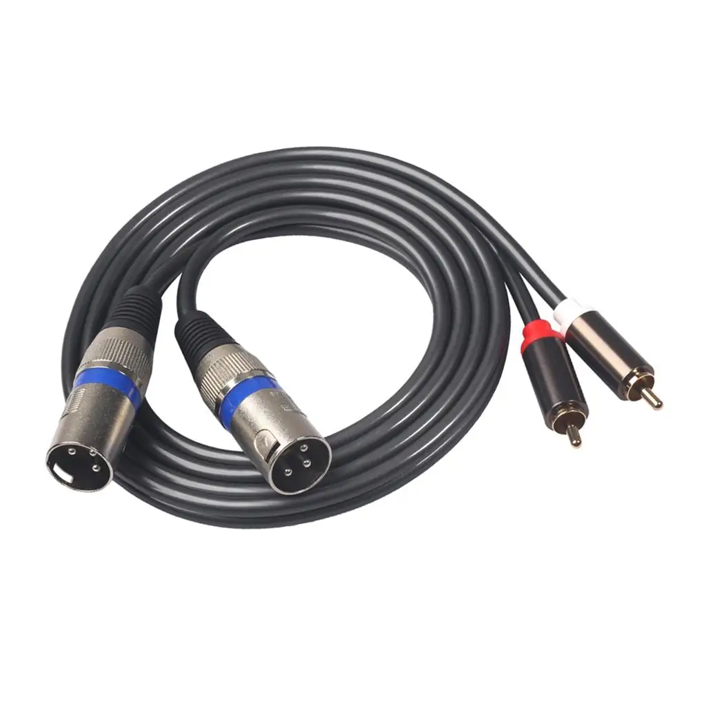 كابل 2RCA إلى 2XLR، (شديد التحمل) 2RCA ذكر إلى 2XLR ذكر ستيريو لكابل محول الصوت - 5 أقدام