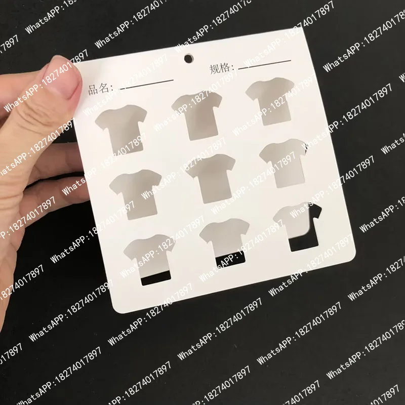 50pcs Fabric Swatch Holder White Paper Textile Material Color Block Sample Display Card Home Office Storage