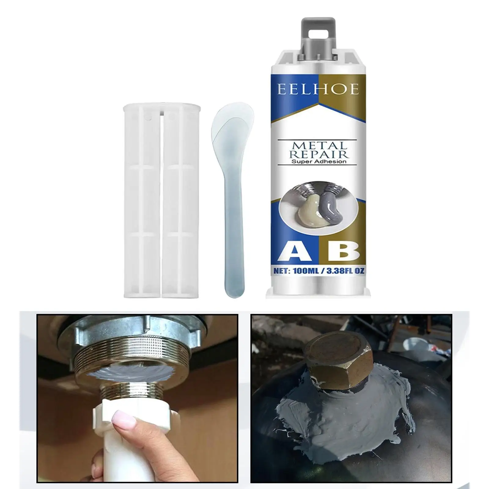 2/3/5 Metal to Metal Glue Liquid Metal Welding Filler for Repairing Steel Metal 100ML