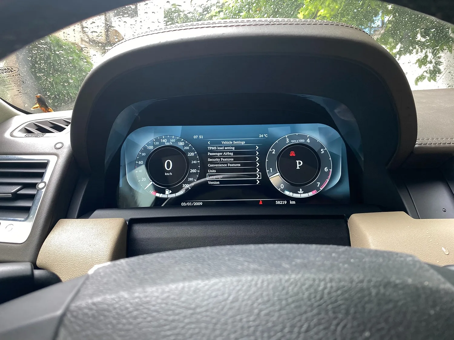 LCD العنقودية الرقمية لسيارة رينج روفر سبورت L494 2010 2011 2012 2013 الظاهري قمرة القيادة سرعة متر أداة عرض لوحة قيادة السيارة #2