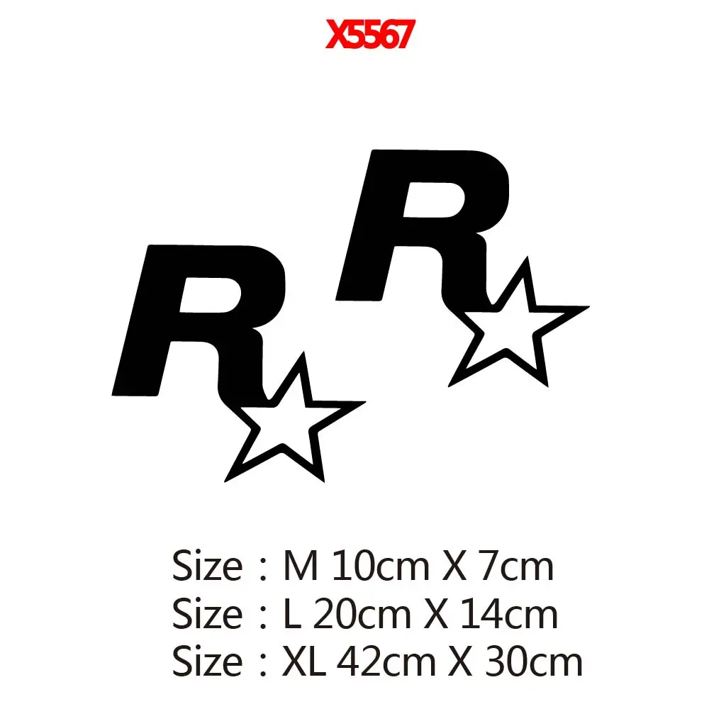 2PCS Car Sticker Rockstar Reflective Decal For Windshield Bumper Trunk Motorcycle Laptop Phone Decor Star Vinyl Stickers