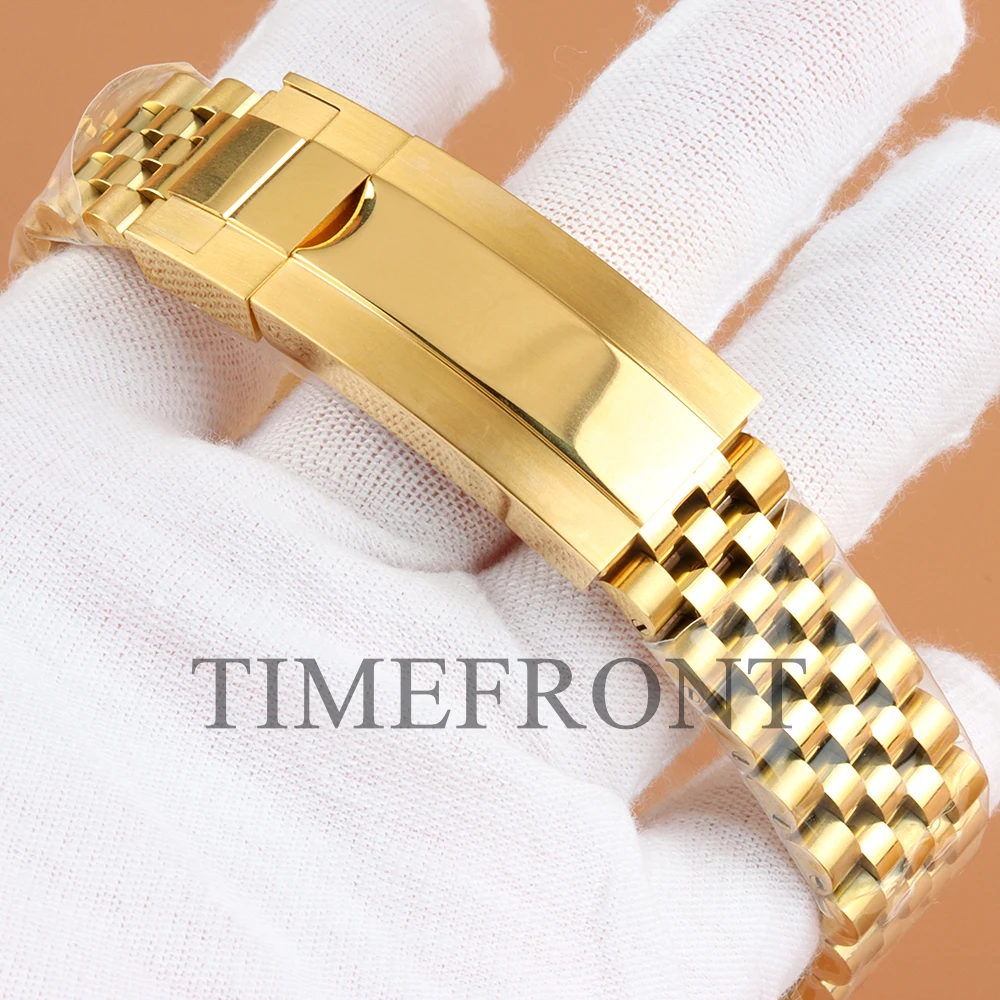 Roségoldenes 36/39 mm großes NH35-Uhrengehäuse für DATEJUST Seiko NH35 NH36-Uhrwerk, 28,5 mm Zifferblatt, wasserdichtes Jubilee-/Oyster-Armband aus 316L-Stahl – Detail 6