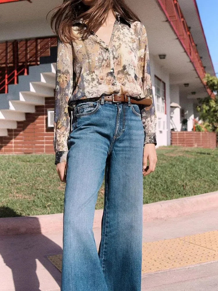 

European and American style spring new women's fashion trend temperament versatile slim fit long-sleeved shirt top