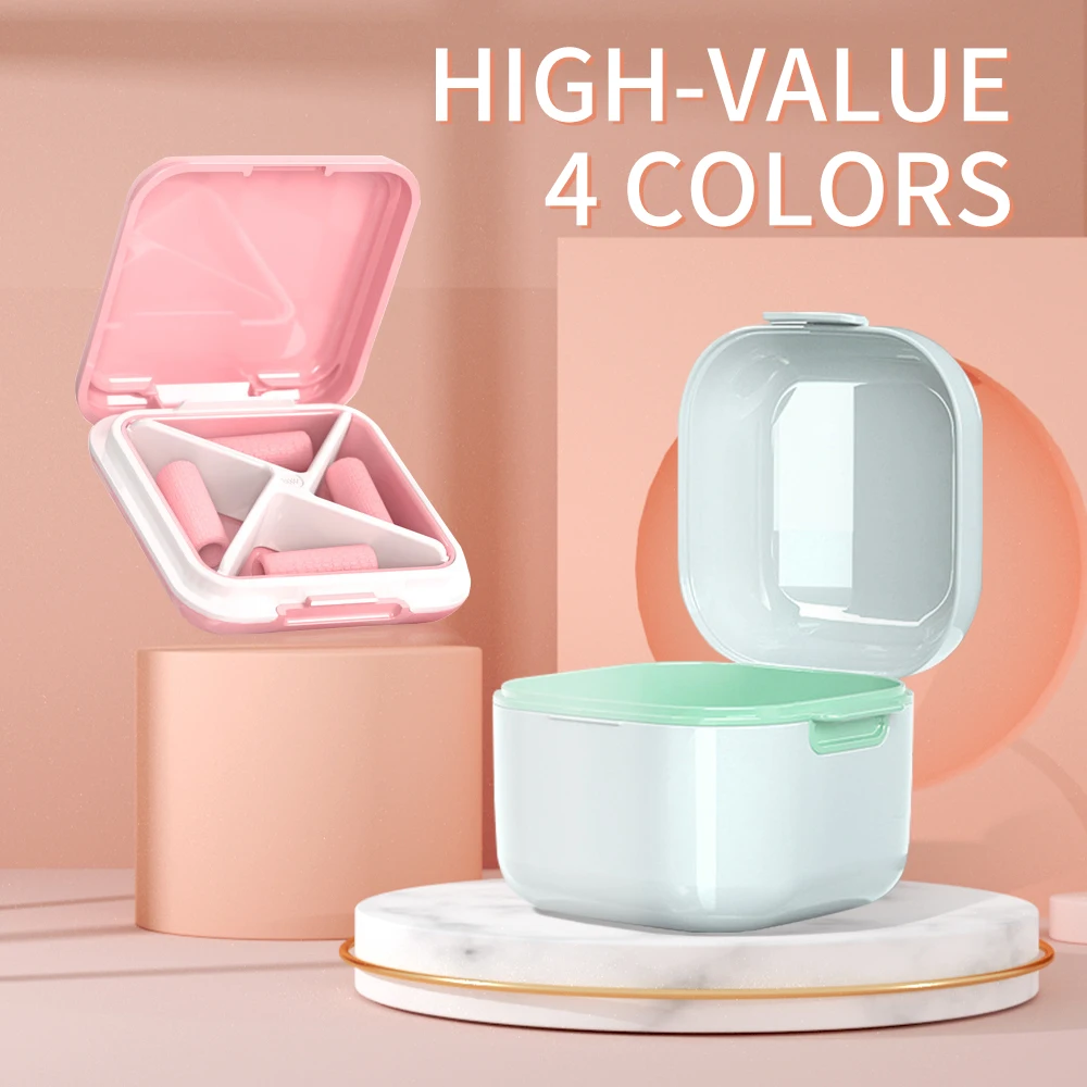 High Quality Orthodontic Retainer Braces Storage Box Soaking Invisible Teeth Denture Cleaning Tooth Storage Portable Belt case