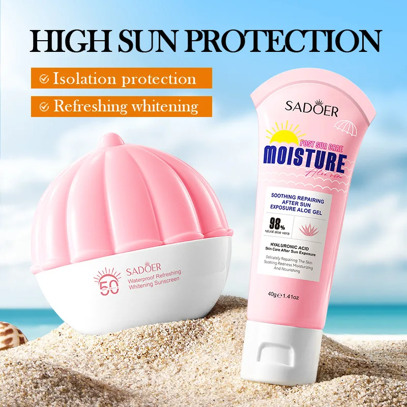 Aloe Vera Gel Set with Whitening Sunscreen Multi-Effect Repair Function