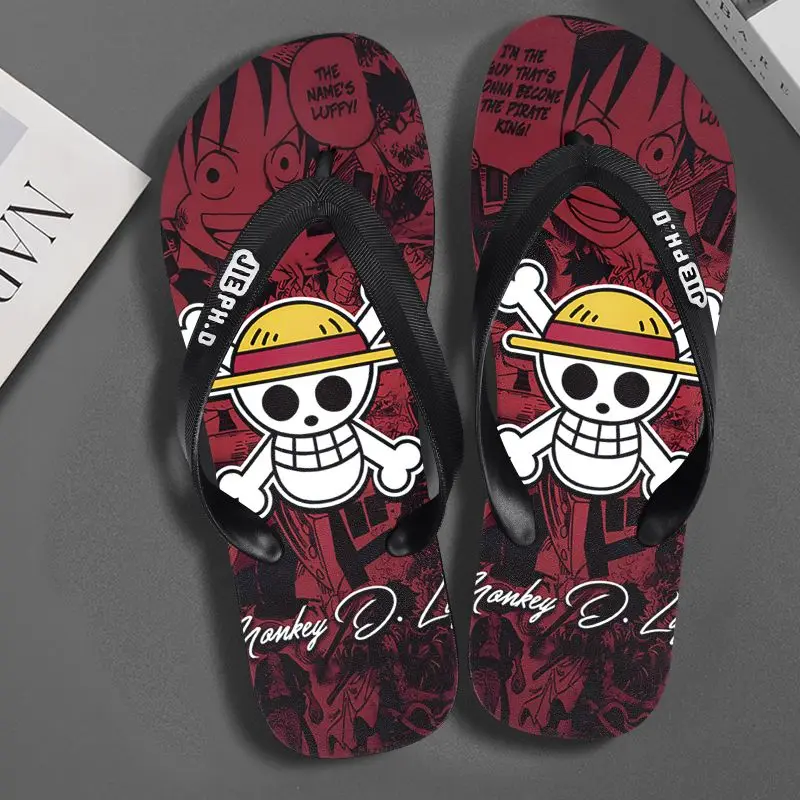 New One Piece anime flip-flops non-slip wear-resistant outdoor summer lightweight sandals cartoon slippers gift kawaii wholesale