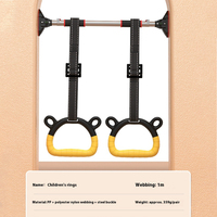 Pull Up Handle Rings with Adjustable Straps Pull Up Gym Rings Multi-Function Strength Training Equipment for Kids Adults