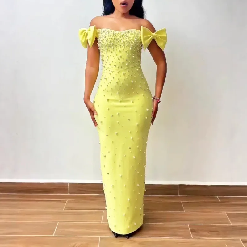 

New Women Dress Shoulder Slim Bandage Evening Dress