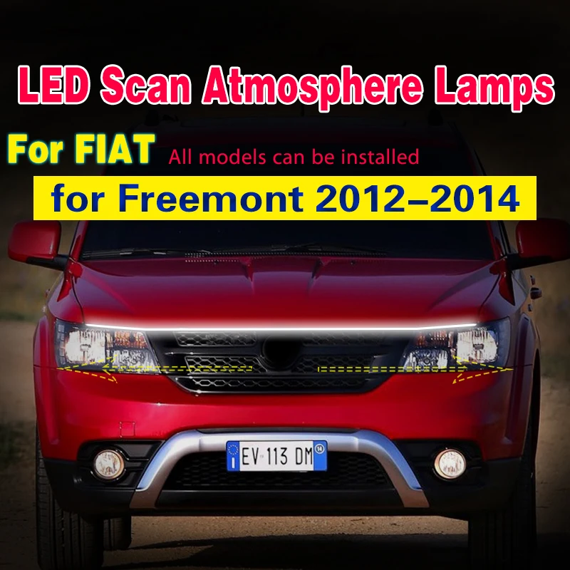 Dla FIAT Freemont 2012-2014 LED DRL 12v światła do jazdy dziennej światło dzienne skanowanie lampka sygnalizacyjna wodoodporna stylizacja samochodów