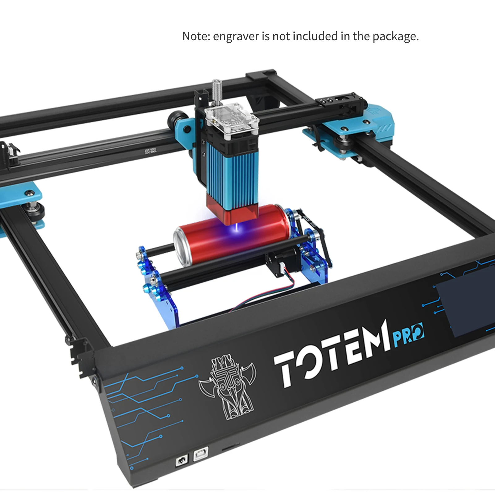 Laser Engraving Roller with 360° Rotating Engraving Axis 5 Angle Adjustment Engraving Diameter 20mm-80mm for Cylindrical Objects