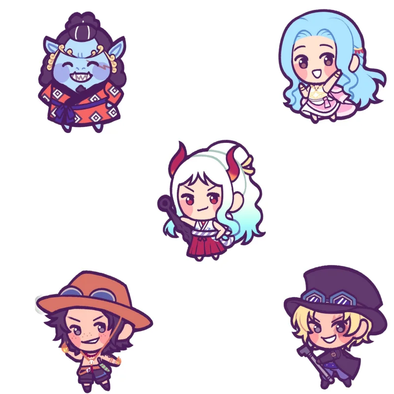 One Piece Q Version Acrylic Keychain Lobster Clasp  Nami Sanji Chopper Robin Ace Shanks Buggy Gift for One Piece Fans Collectors view 4