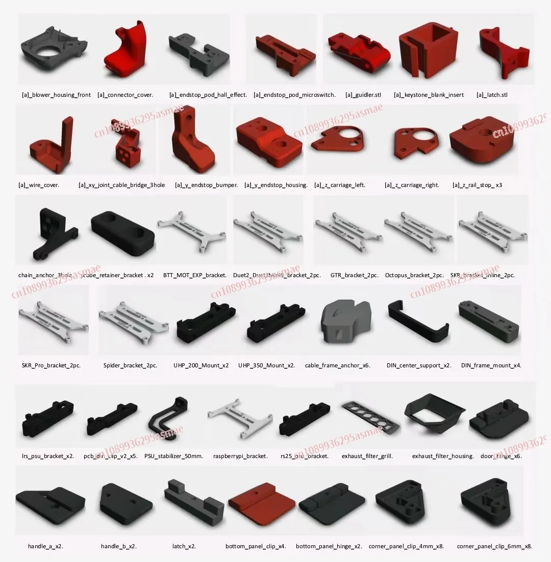 3D Accessories Trident Structural Parts Yisheng ABS + Full Set of Printed Parts