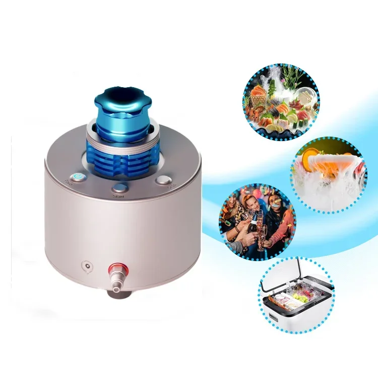 Restaurant Equipments Frozen Seafood Creative Catering CO2 Ice Maker Intelligent Edible Dry Ice Machine Manufacturers