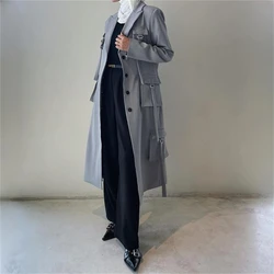 2024 New Women's Commuting Suit Autumn New Suit Jacket, Multi Pocket Workwear Long Coat for Women