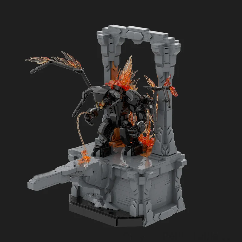 2375 PCS Space War Model Balrog - Durin's Bane MOC Customize Modular Building Block Educational Popular DIY Toy Christmas Gift