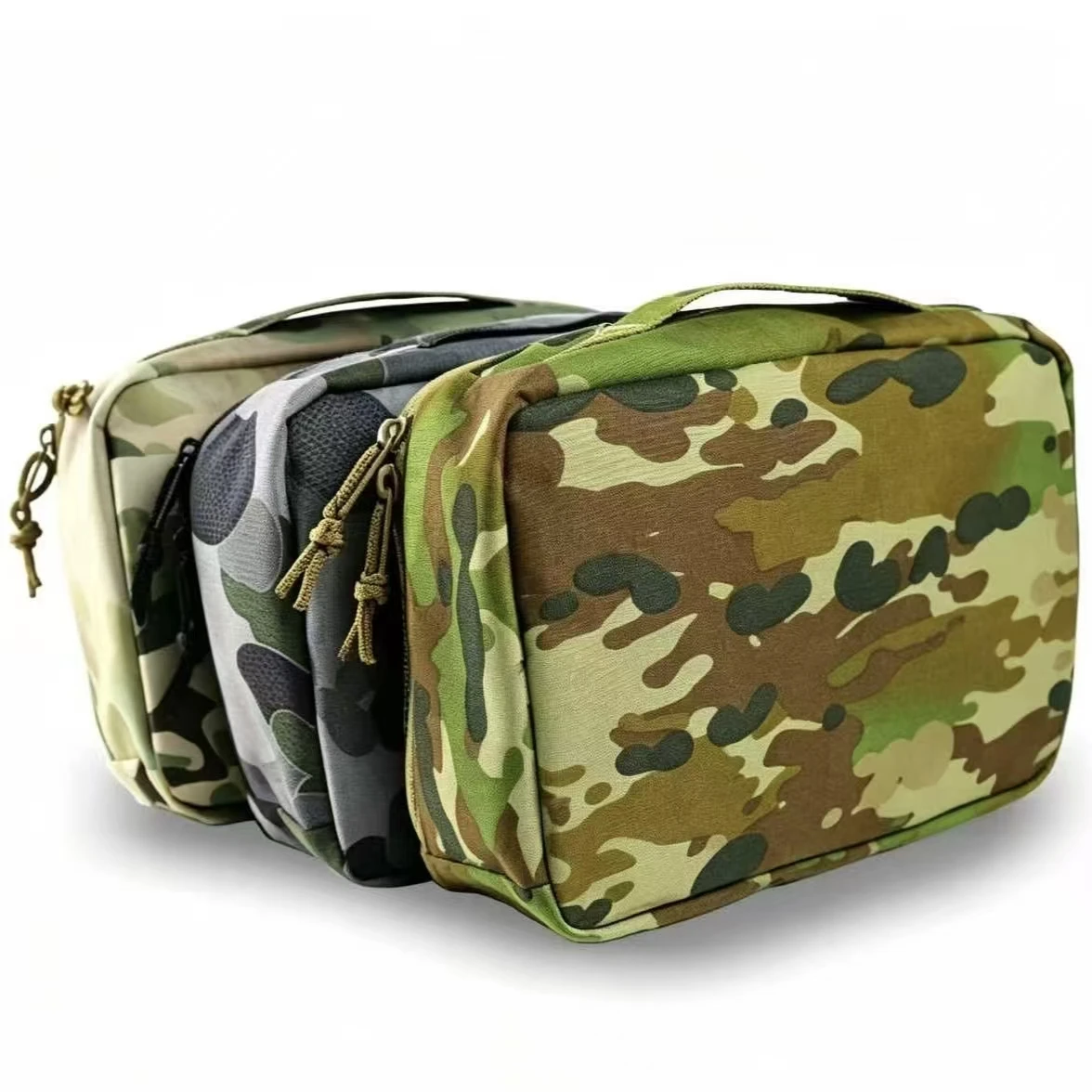 Camouflage Nylon Mesh Wash Bag Large Capacity Portable Travel Toiletry Organizer for Men And Women Outdoor Trip Cosmetic Shaving