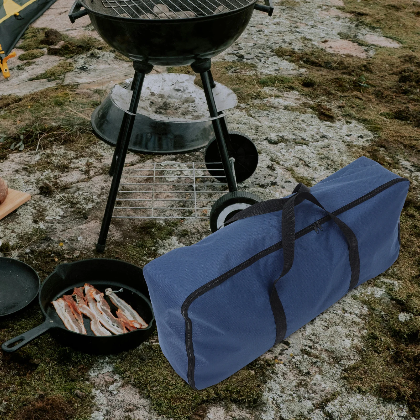 

Bbq Tool Storage Bag Foldable Grill Accessory Organizer Camping Utensil Portable Grill Tool Holder Bbq Skewer Container