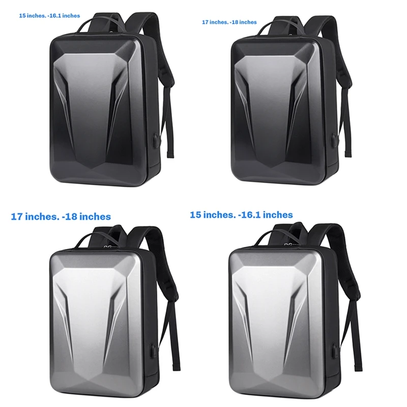 NEW-Anti-Theft Hard Shell Laptop Backpack Waterproof Travel Backpack Slim Gaming Computer Bag With Lock