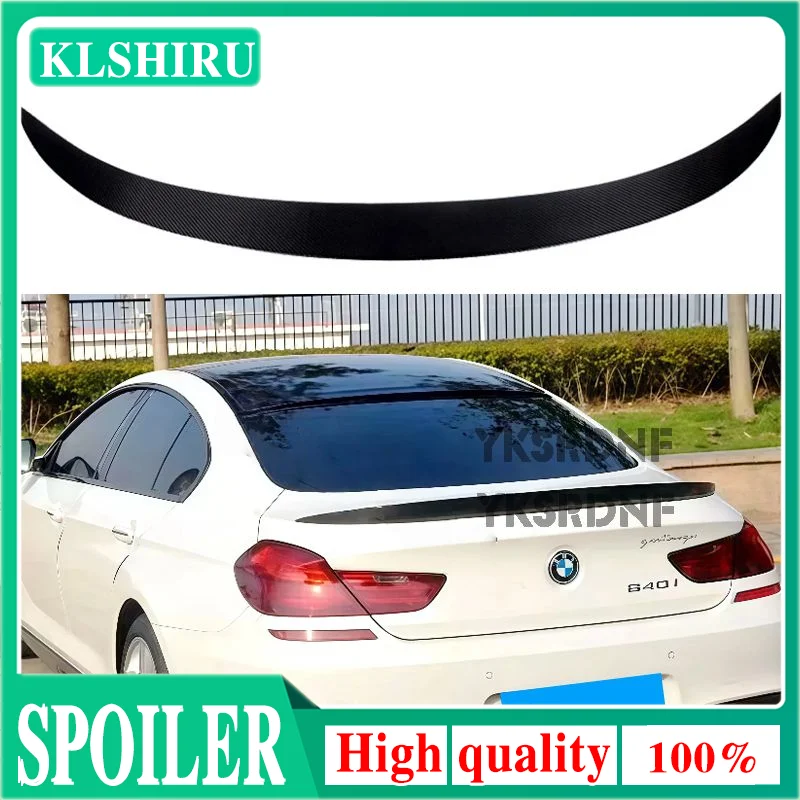 Für BMW 6er F06 & M6 F12 F13 M6 Style Carbonfaser Heckspoiler Kofferraumflügel 2011 - 2017 FRP Glänzend Schwarz Geschmiedetes Carbon