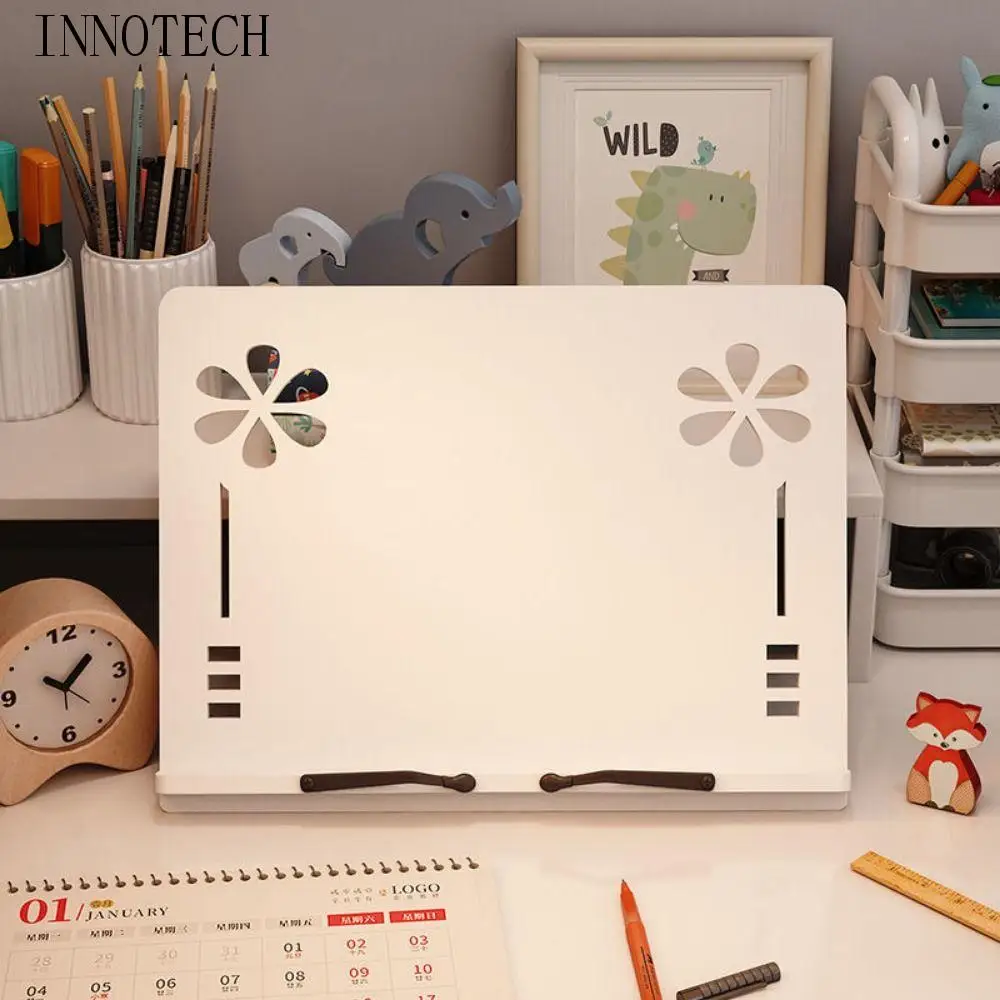 

Adjustable Wood Reading Stand Foldable Multi-Position Reading Rest Tablet Drawing Support Non-slip Desktop Book Riser Students