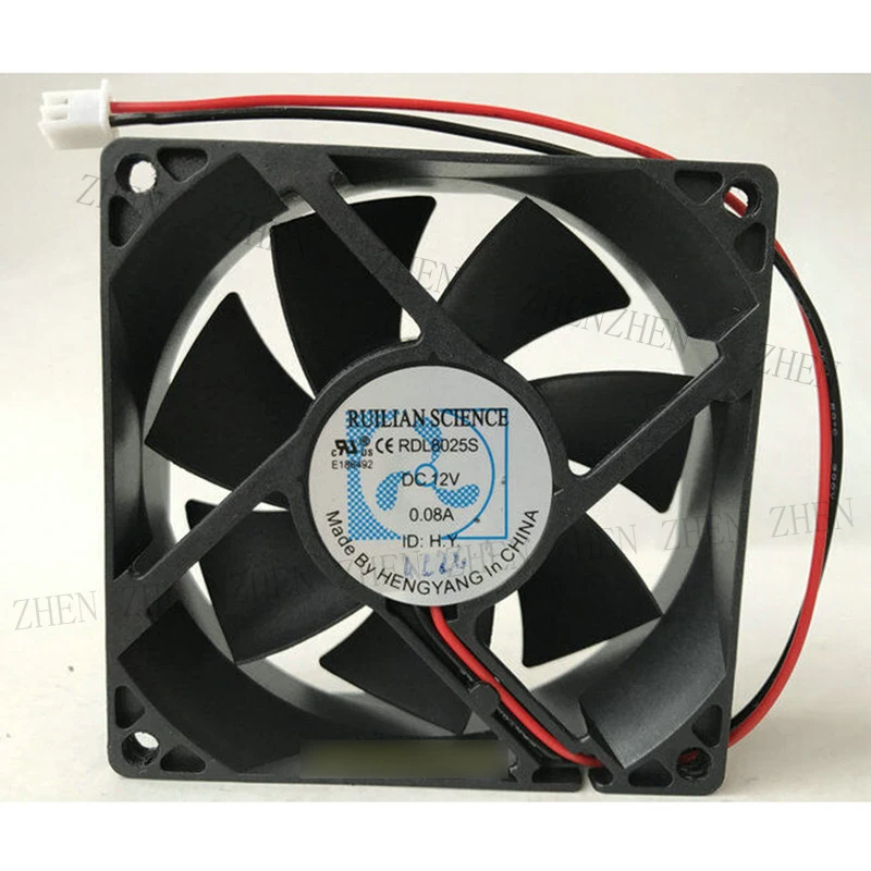 S New for RUILIAN SCIENCE RDL8025S 12V 0.08A 2pin cooling fan#QW