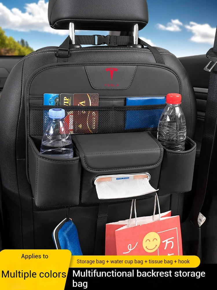 

For Tesla Model 3 Model Y Model X Model S Auto Accessories Car Seat Organizer multifunction Backseat Large Capacity Storage Bag