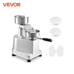 VEVOR Commercial Burger Patty Maker 100mm/4in Hamburger Beef Patty Maker Food-Grade Stainless Steel Bowl Burger Press Machine