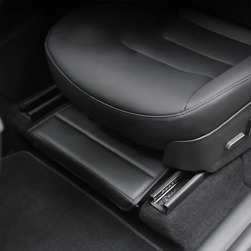 For Tesla Model Y  Car Front Seat Storage Box Car Black Folding Leather Organizer Automobiles Durable Auto Interior Accessories