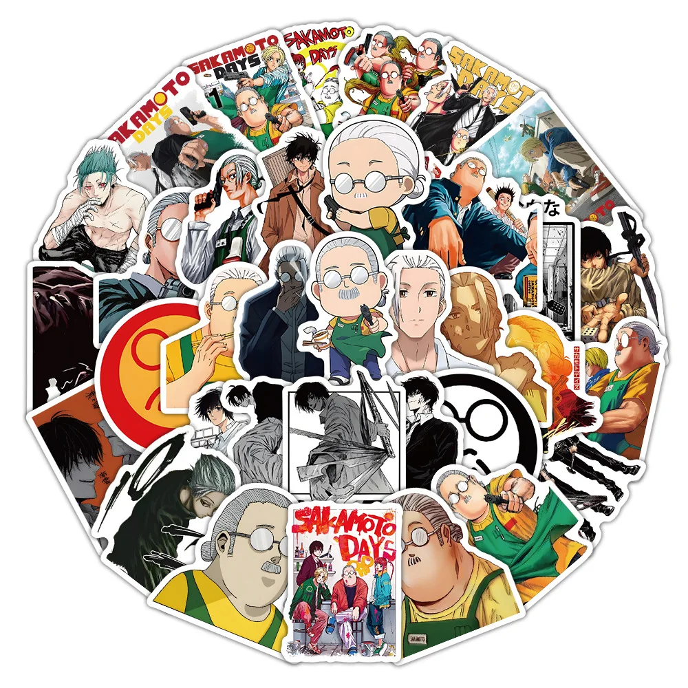 10/30/60PCS Anime Sakamoto Giorni Del Fumetto Personalità Creativa Graffiti Adesivo Impermeabile Decalcomania Giocattoli per Valigia Cassa Del Telefono