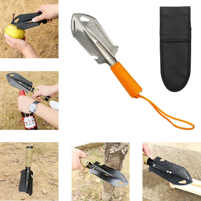 

Multi-use Shovel Backpacking Trowel Ruler Flat Screwdriver Hexagon Wrench Outdoor Shovel Hiking Camping Tool Survival Safety Kit