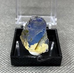 Natural rare Ethiopia water Opal gem mineral specimen + box size 3.4cm + healing quartz crystals and stones rock gemstone