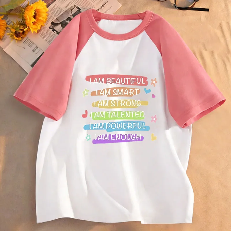 Schönes, modisches, mit Buchstaben bedrucktes, lustiges T-Shirt mit kurzen Ärmeln für Kinder, Jungen und Mädchen, Sommer, Frühling, lässiges Top-T-Shirt