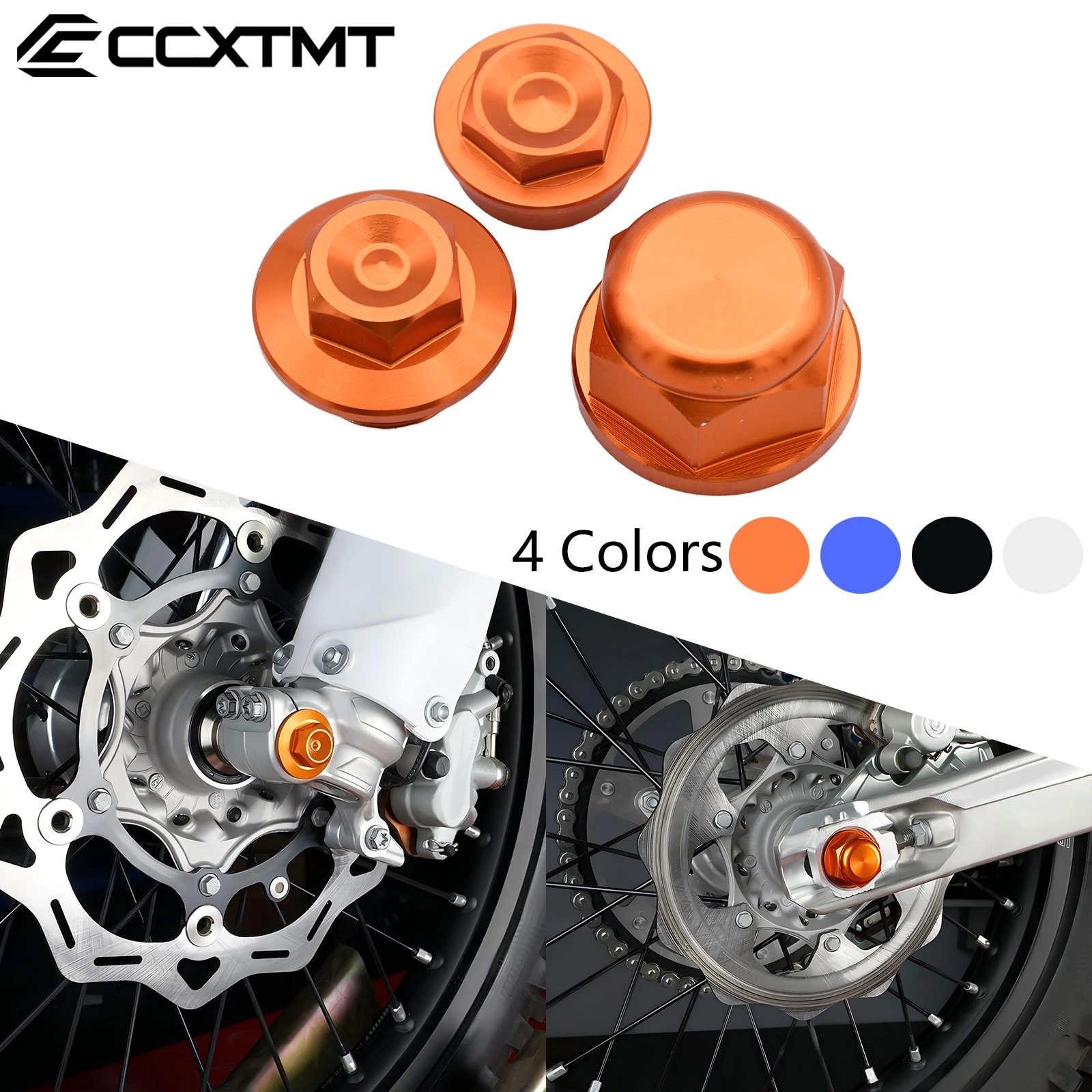 Parafuso de porca de bloqueio da roda dianteira cnc, ajustador de corrente traseira, bloco de eixo da roda, porca cocer para ktm sx sxf xc xcf exc excf xcw smr 85-530