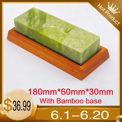 Natural Green Agate sharpening stone Whetstone Fine Grinding Polishing Shaved bar kitchen knife sharpener honing tool10000 Grit