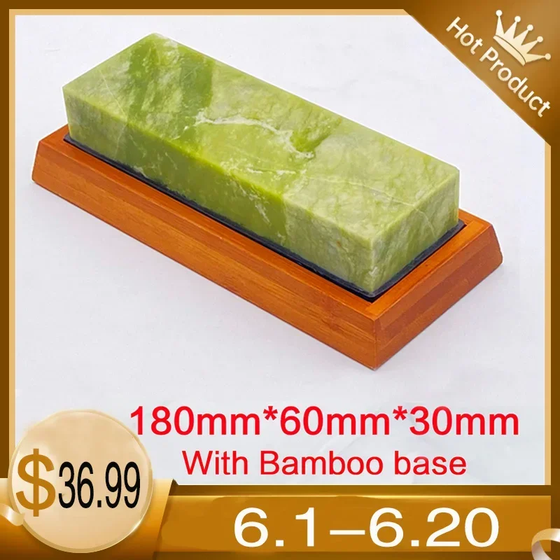 Natural Green Agate sharpening stone Whetstone Fine Grinding Polishing Shaved bar kitchen knife sharpener honing tool10000 Grit