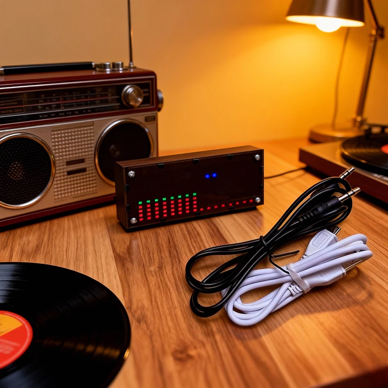 New Support Voice Control and Wire Control Display Pattern Adjustable Lights  Music Spectrum Level Rhythm Lamp