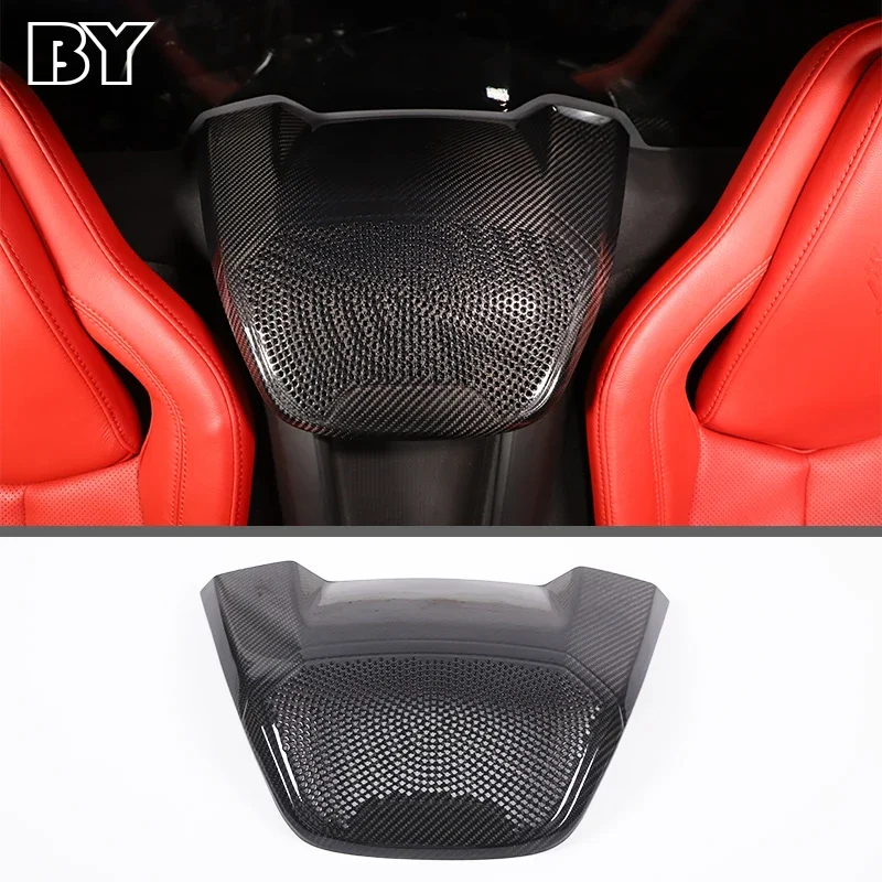 

Interior Trim For Corvette C8 Stingray Z51 Z06 2020-2023 Car Rear Row Seat Audio Speaker Sticker Real Carbon Fiber Accessories