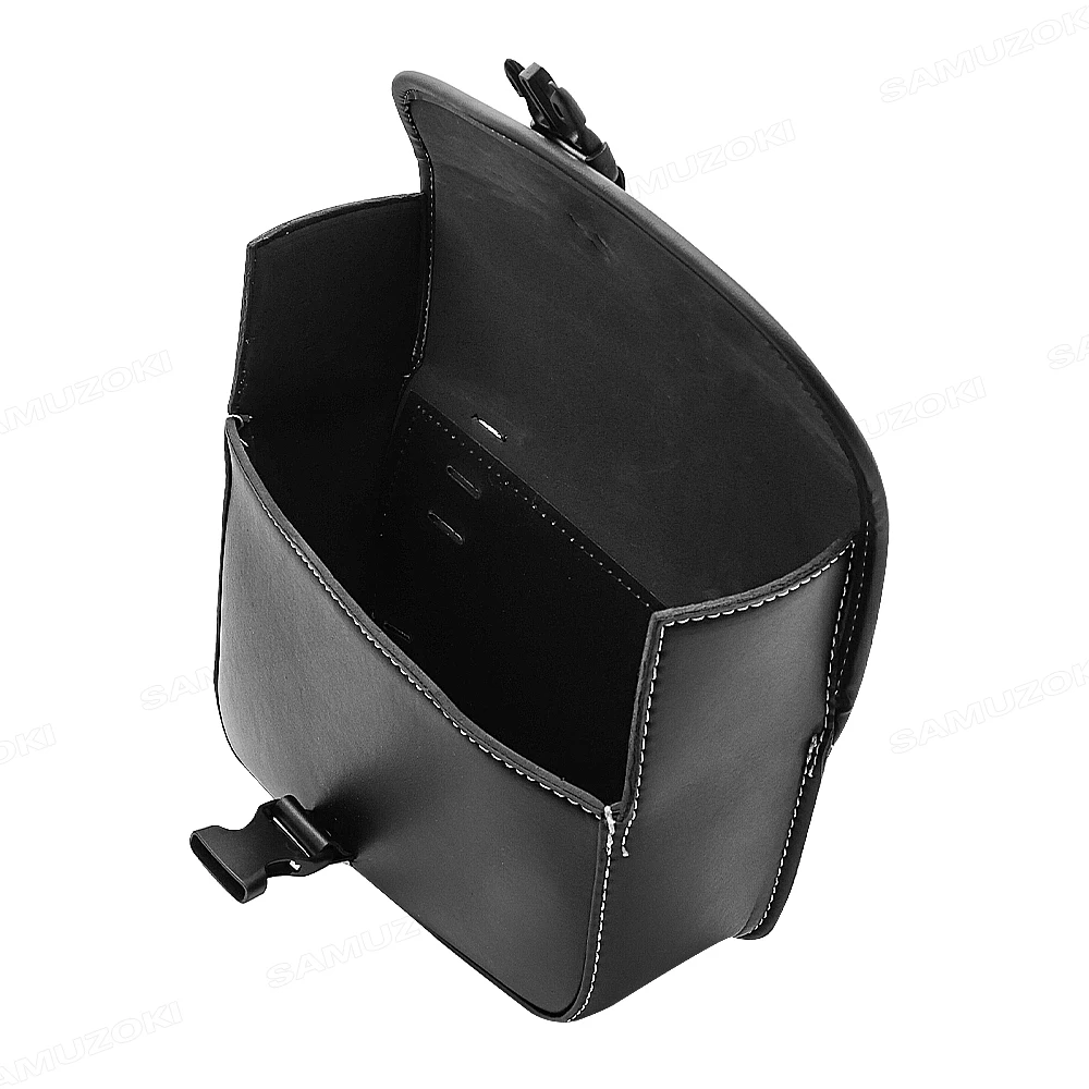 Motorcycle Saddlebags Fork Bag PU Leather Luggage Pouch Side Tool Bag Saddle Bag