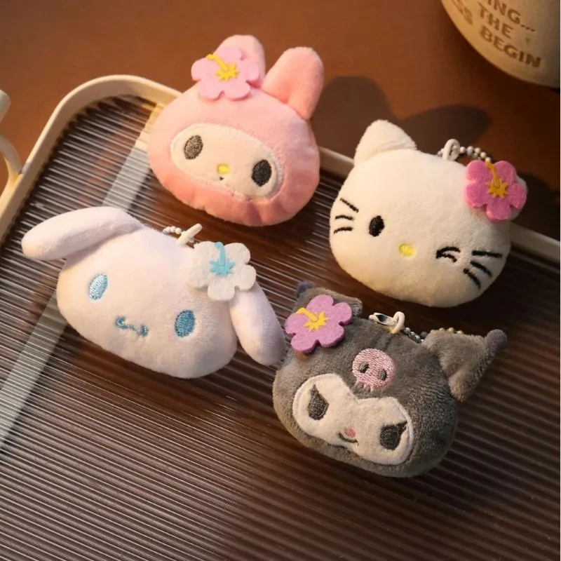 Nouveau pendentif Sanrio Kawaii Hello Kitty Kuromi ma mélodie dessin animé en peluche jouet mignon fille sac à dos suspendu décoration cadeau pour enfants