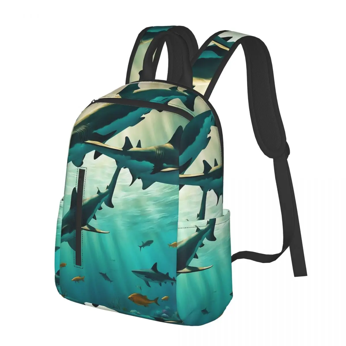 Deep Sea Shark Group Student Backpack School Bag Hiking Travel Daypack for Boys Girls Bookbag Shoulder Bags
