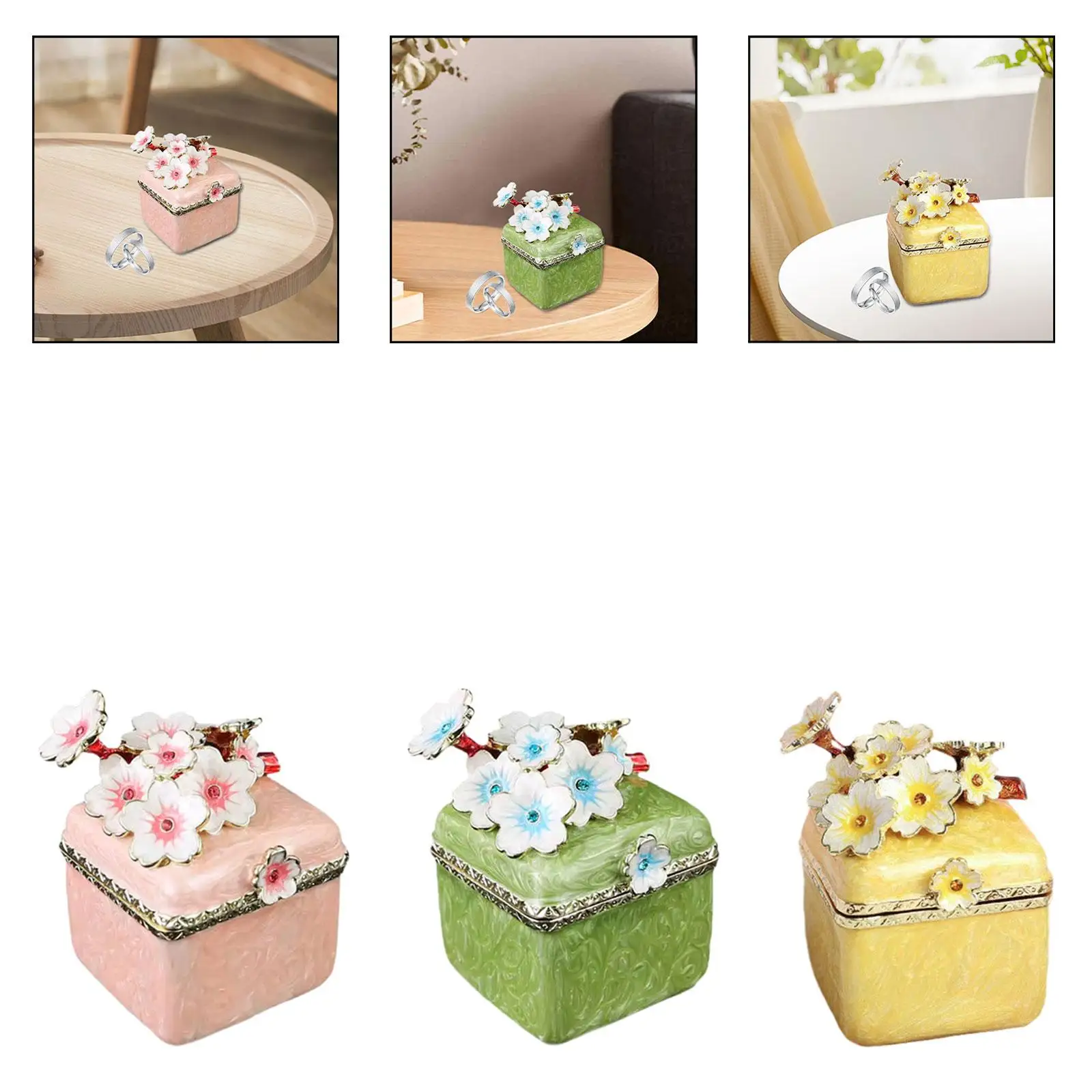 장신구 상자 독특한 선물 장식 공예 디스플레이 조각 귀걸이 반지 펜던트 매력 팔찌 테이블 센터 피스에 대한 기념품 상자